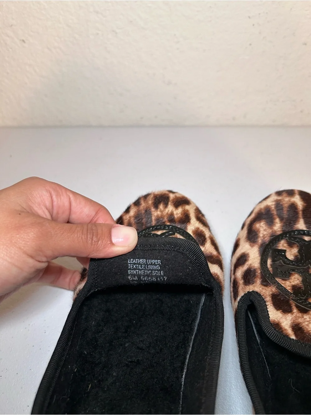 Tory Burch Billy Leopard Print Calf Hair Flat Shoes